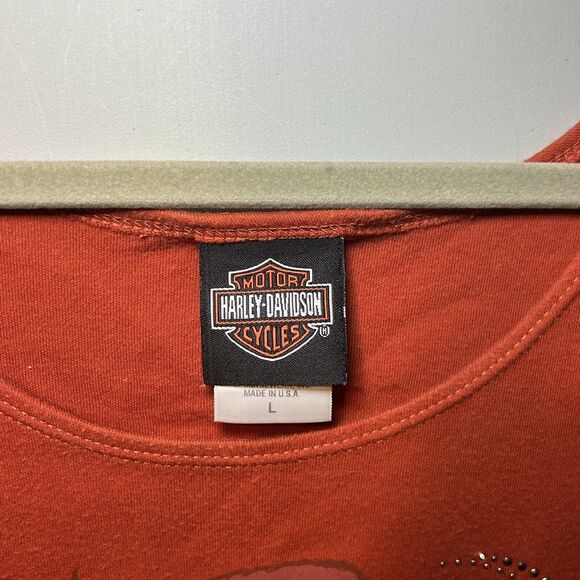 Harley Davidson Eagle Graphic Sleeveless Tank Top Women's Large Rice Lake WI - Picture 3 of 6